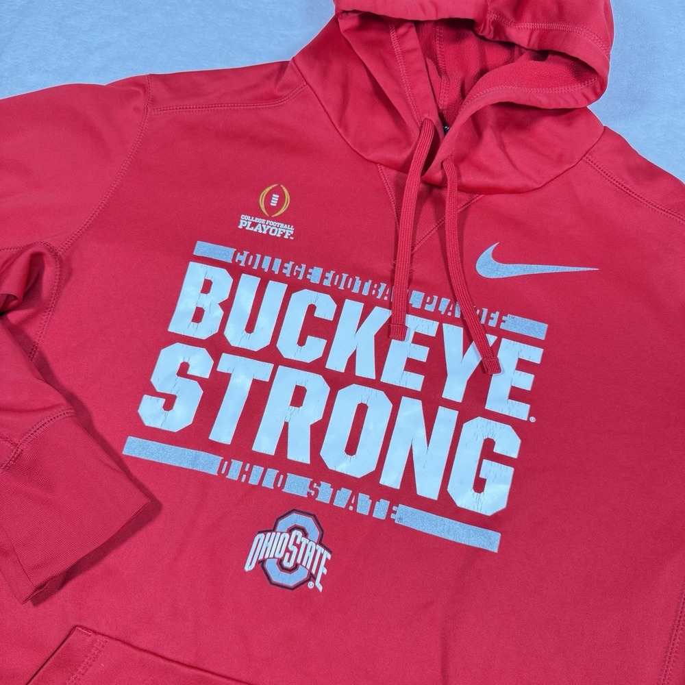Ohio State Buckeyes Sweatshirt Mens NIke Therma Fit College Football Playoffs L
